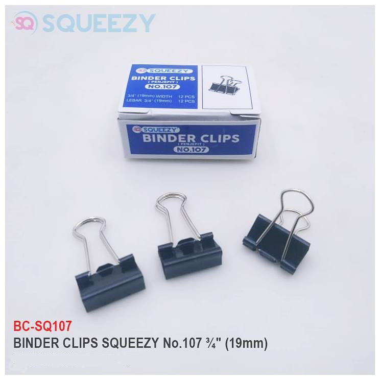 

Binder Clip no.107 SQUEEZY (1pack kecil)