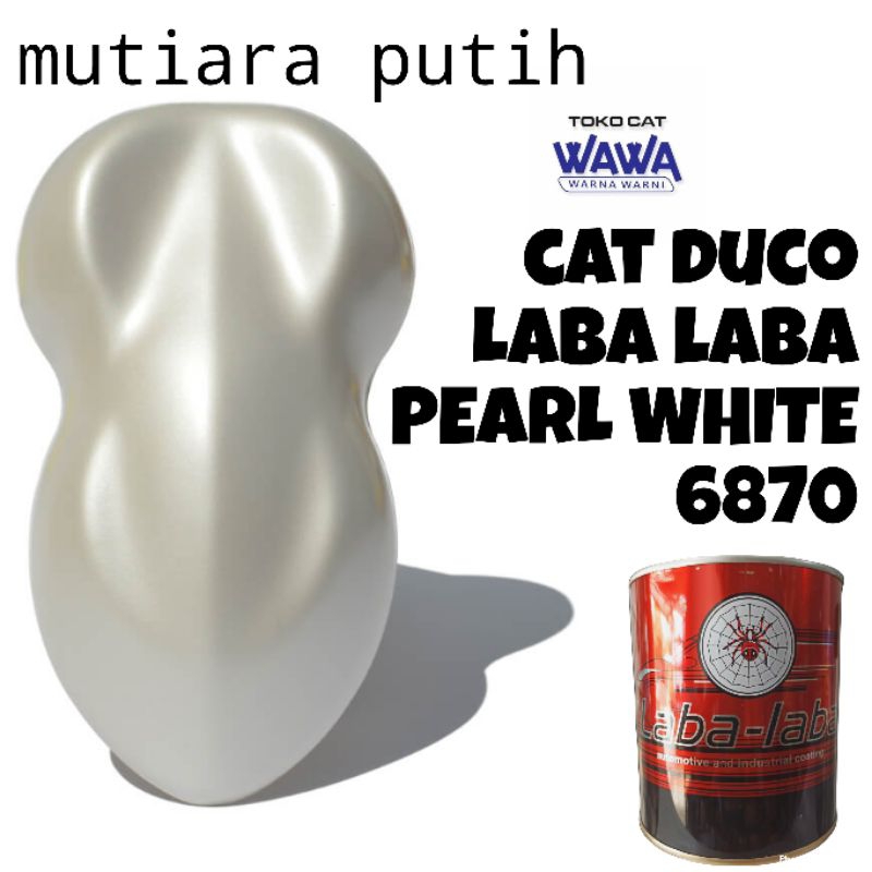 cat duco laba laba mutiara putih pearl white 6870 1kg/450gr ecer