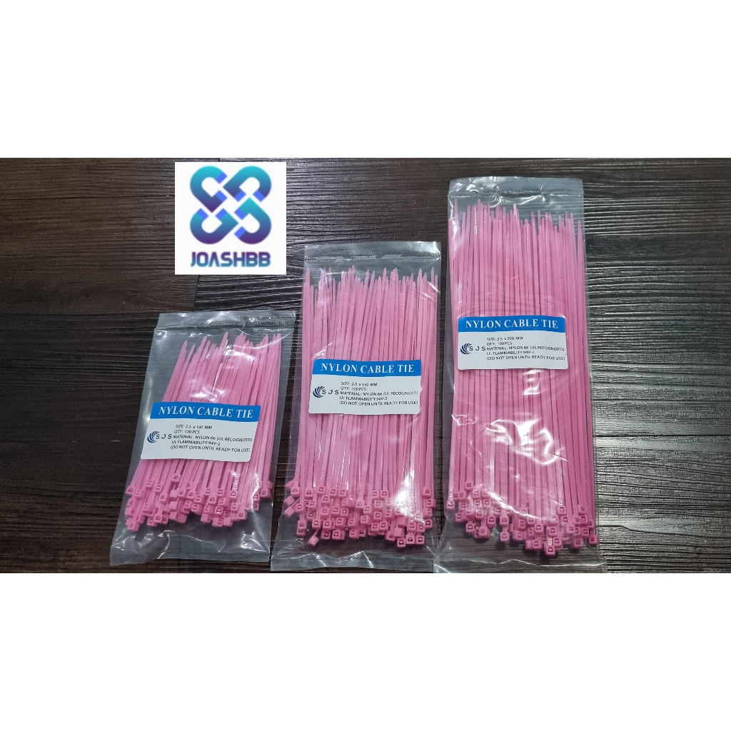 

Kabel Ties SJS PINK 100mm 150mm 200mm isi 100 bh / Cable Tie/ Pengikat Kabel/ Dasi Kable