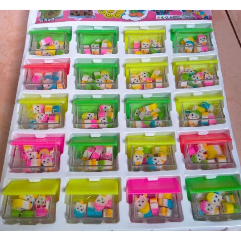 

Penghapus motip buah eraser fancy mini penghapus+wadah/tempat lucu murah