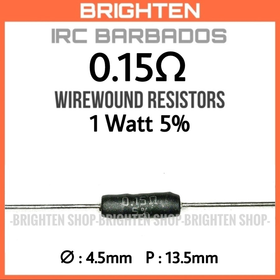 IRC BARBADOS 0.15 ohm 1W 5% Wirewound Resistor 0.15R 0.15ohm