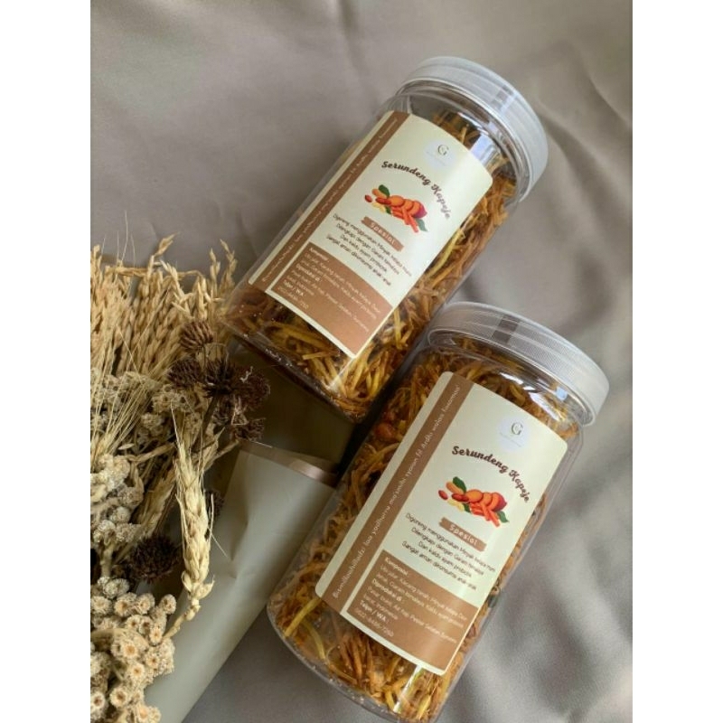

Serundeng Toples dan pcs Ekonomis [digoreng dengan minyak kelapa]