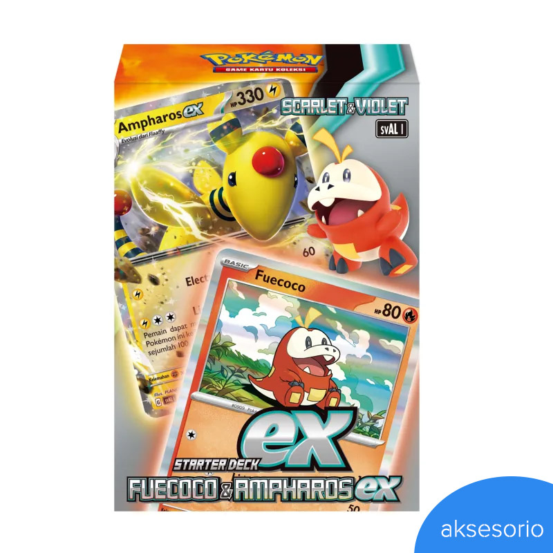 [PROMO] Pokemon TCG Indonesia Starter Deck SVAL Fuecoco & Ampharos Ex