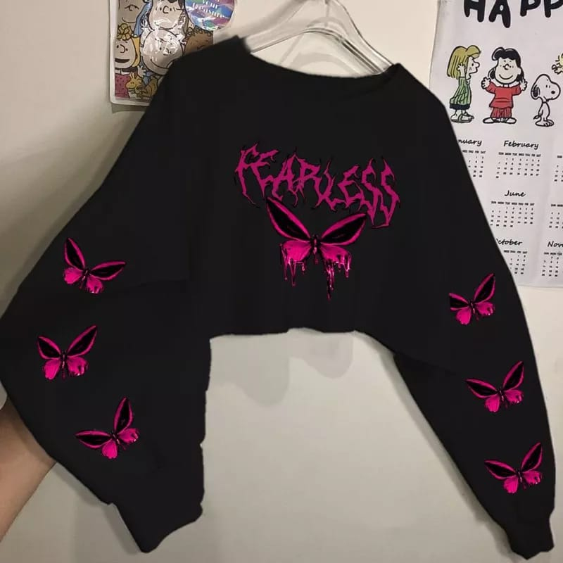 Sweater Crop FEARLESS Fleece (LD 110, P 4)