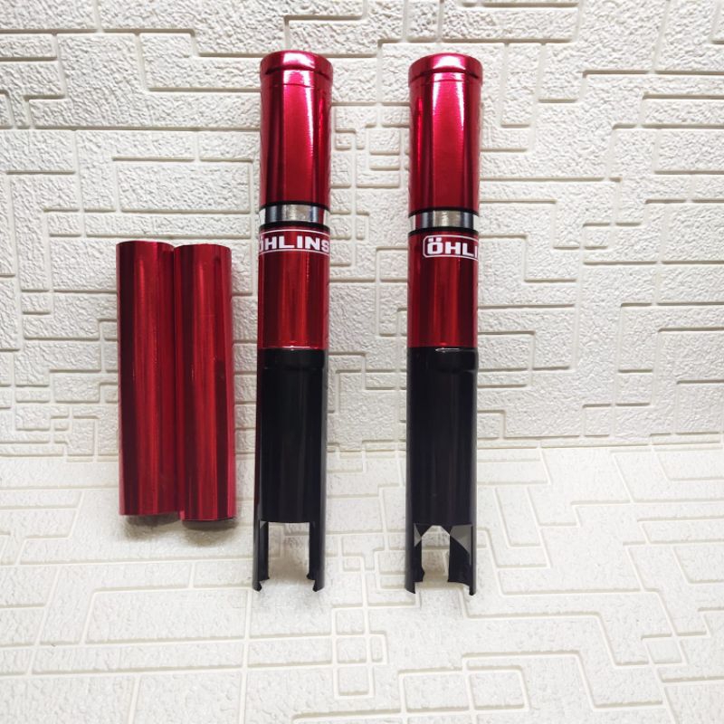 Cover shock variasi Merah depan atas bawah Vixion old / lama