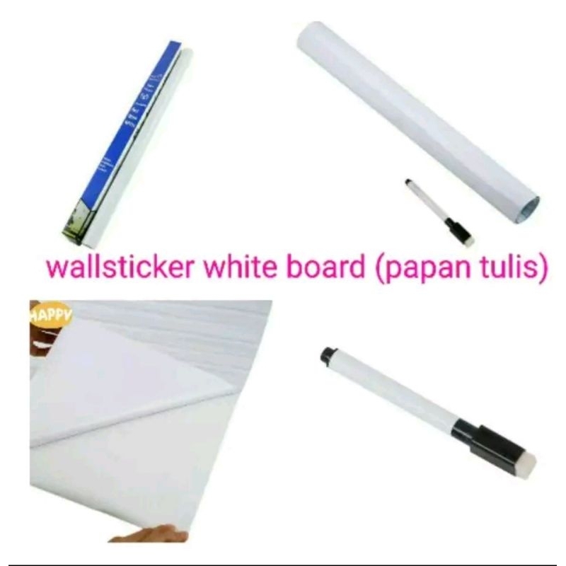 

Wallstiker White Board ( pengganti papan tulis) 45cm x 2 meter
