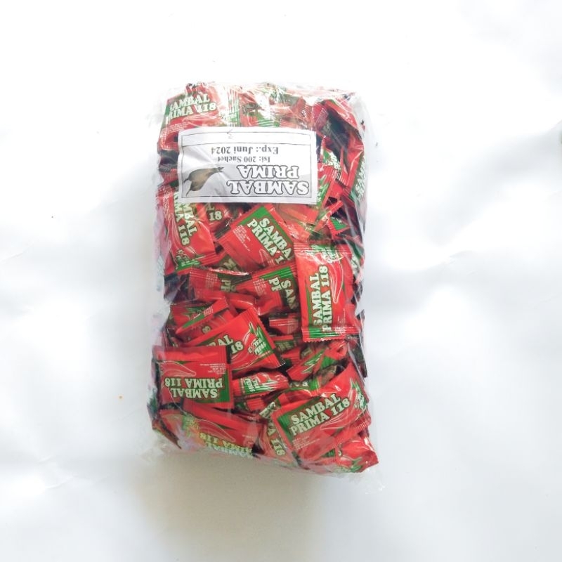 

Saos Sambal Prima Extra Pedas isi 200 pcs