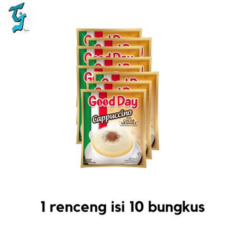 

Kopi Good Day Cappuccino @25g, 1 Renceng 10sachet.