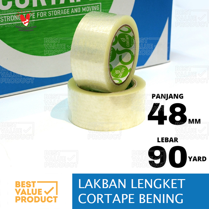 

LAKBAN / PLAKBAN / ISOLASI CORTAPE 48 / 90 Y TERMURAH SATUAN