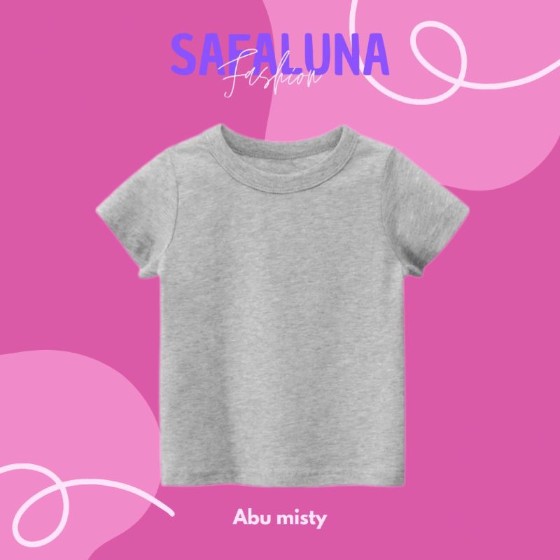 KAOS POLOS ANAK UNISEX LAKI LAKI/PEREMPUAN 1-12TAHUN