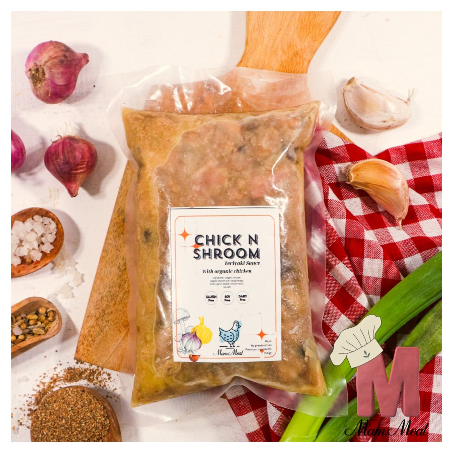 

Mam Meal - Organic Chicken and mushroom with teriyaki sauce 250 gr - Sauce Mpasi tanpa pengawet dan pewarna