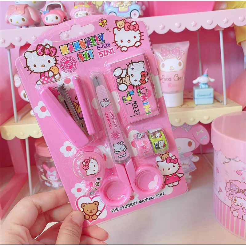 

Gunting Set Alat Tulis Motif Unicorn 5in1 / Paket Perlengkapan Sekolah Isi 5