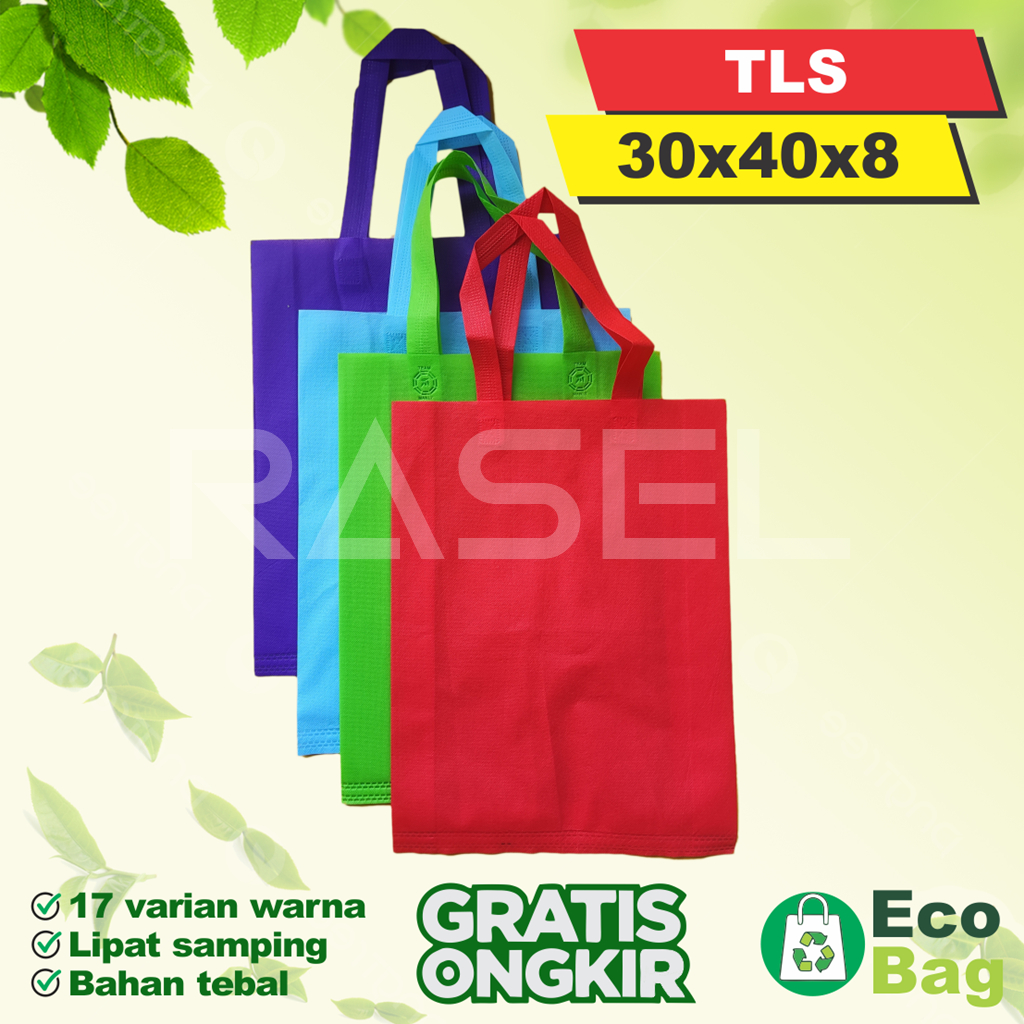 

Tas 30x40x8 spunbond goodie bag polos kantong souvenir