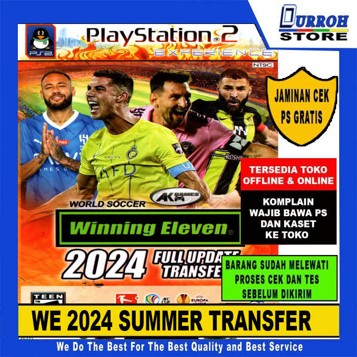 KASET PS 2 / PLAYSTATION 2 PES / WE 2024 TERBARU (MINIMAL ORDER 2PCS)
