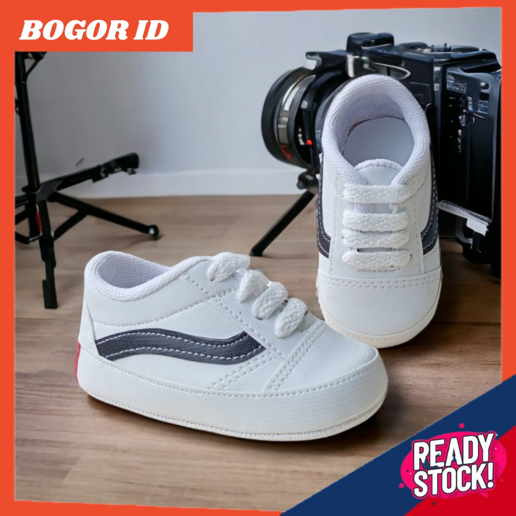Bogor ID- Sepatu Bayi Vans-White Anak Perempuan Laki-Laki