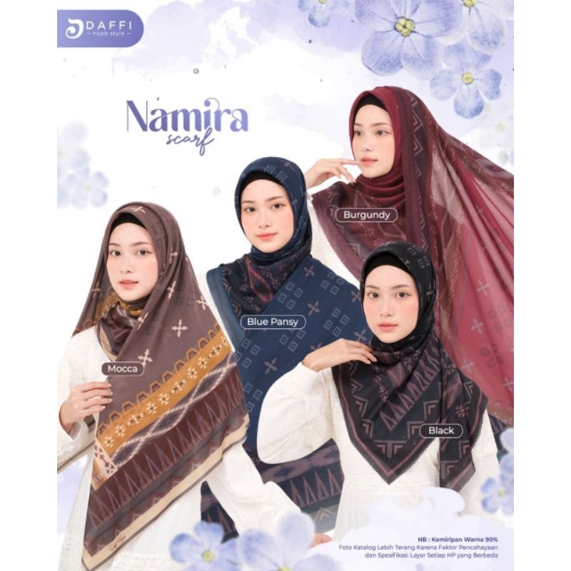 jilbab daffi namira / namira segi empat / hijab motif