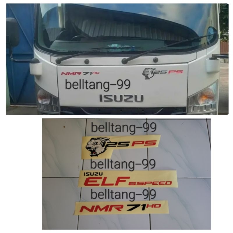 Stiker isuzu elf NMR 71 HD NMR 71/stiker elf macan / stiker elf NMR 71 hd macan