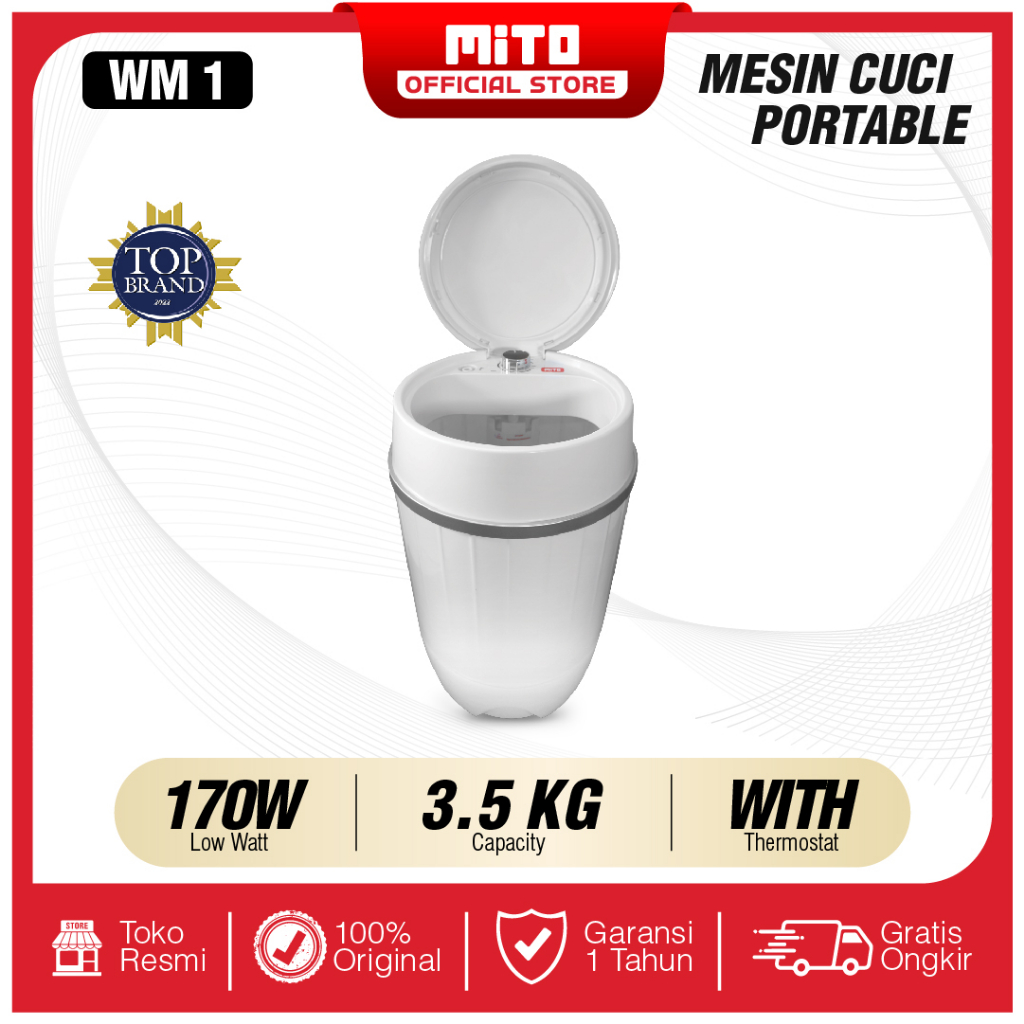MITO Washing Machine Mesin Cuci Portable 3.5 Kg WM1 Original