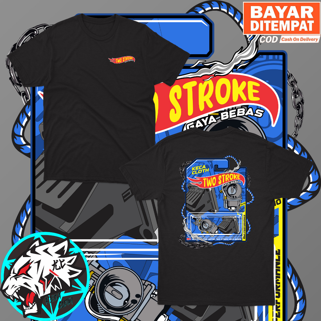 Kaos 2Stroke Two Stroke Gaya Bebas Baju 2tak Big Size Jumbo