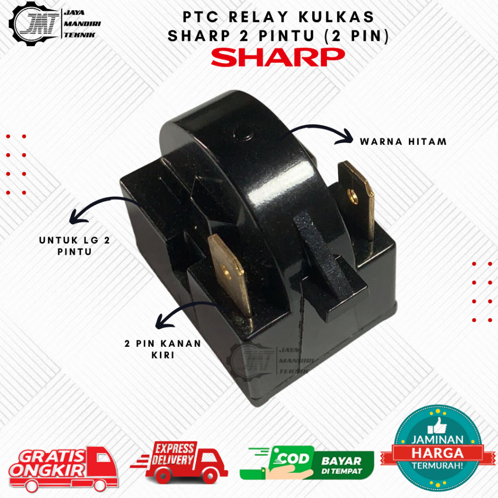 PTC RELAY KULKAS SHARP 2 PINTU (2 Pin) | RILAY KULKAS