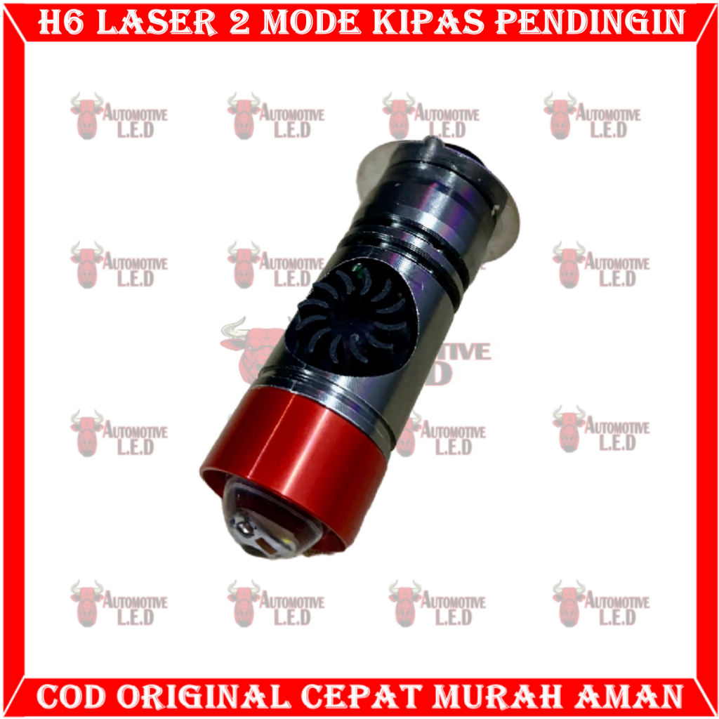 ORIGINAL H6 KIPAS LAMPU LED MOTOR H6 LASER 2 WARNA | LED H6 LASER MOTOR UNIVERSAL | BOHLAM LED H6 MOTOR HIGH LOO