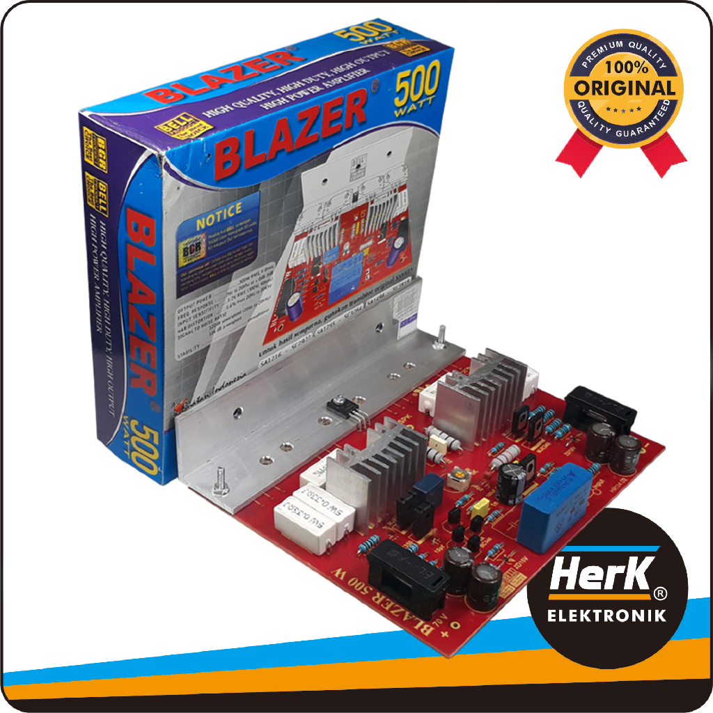KIT MODULE POWER AMPLIFIER BLAZER MONO 500W Bell BGR – PCB Fiber, Mudah Dirakit, Cocok Pemula & DIY 