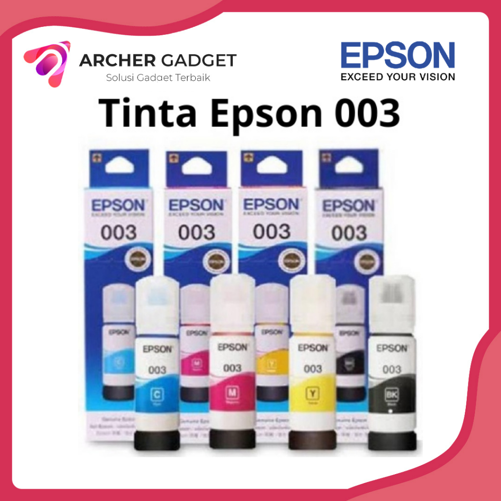 Tinta Epson 003 Refill Epson Ink Printer 003 untuk L3210 L3110 L3150 L 3110 L 3150 - Original