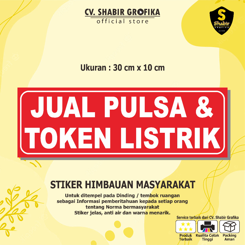 

STIKER JUAL PULSA