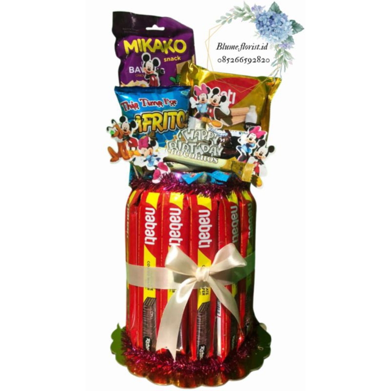 Snack tower ulangtahun 1 tingkat,Snack tower ulangtahun,Snack ultah,kado ultah,cake Snack,money cake