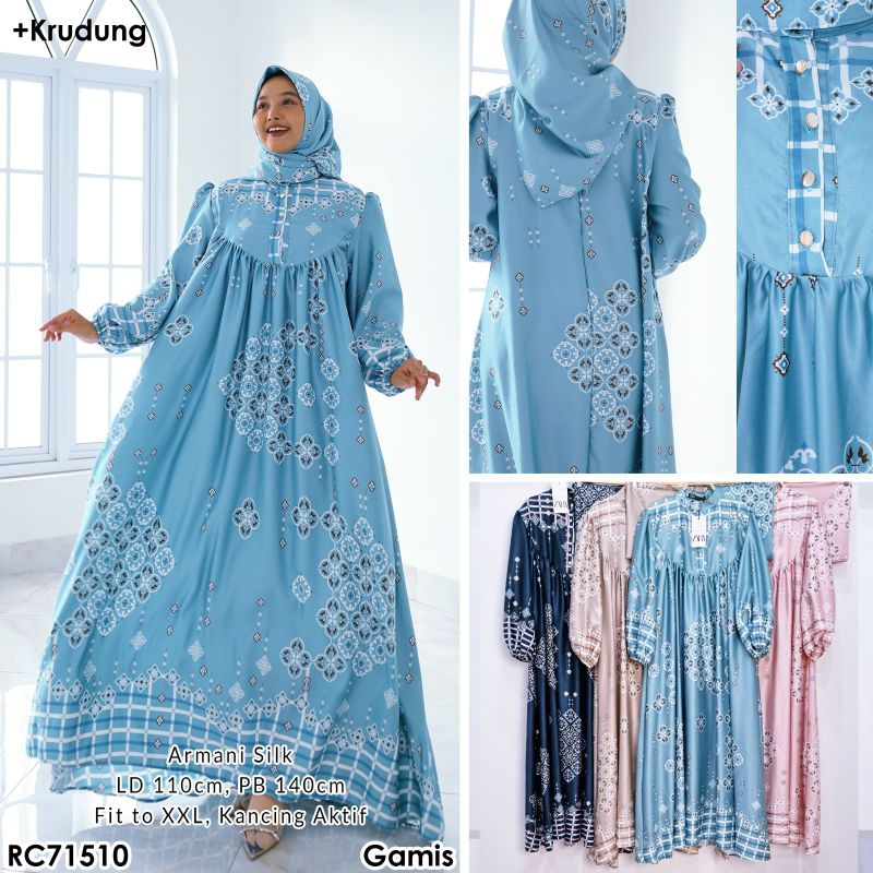 Gamis kerudung etnikkk ( gadung)  @zarro