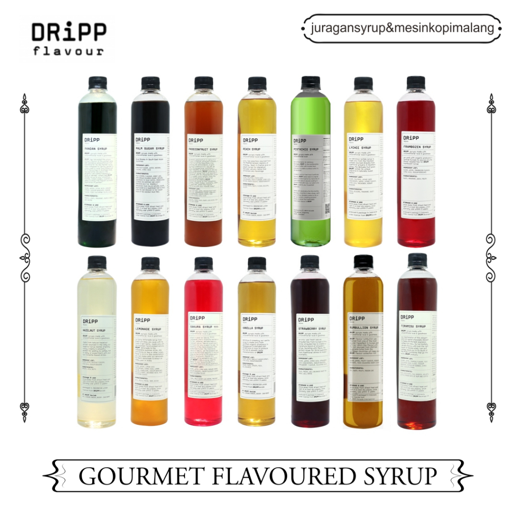 

SALE!! (CHAT ADMIN UNTUK INFO STOK) Dripp Flavoured Syrup (All Var.) 760ml | Jual DRiPP di Malang