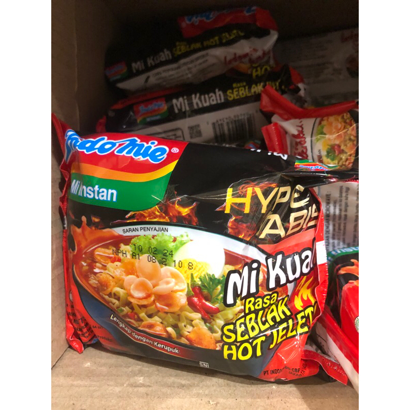 

MIE INDOMIE KUAH RASA SEBLAK HOT JELETOT