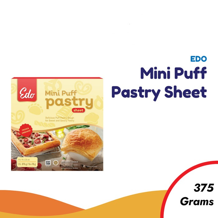 

MINI PUFF PASTRY SHEET EDO 375GR ISI 5PCS PASTRI ZUPPA