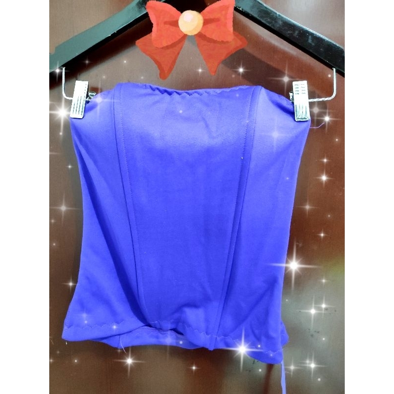 bustier crop top kamisol kemben kebaya kemben ungu purple