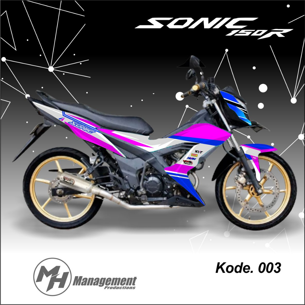 06SONIC DECAL SONIC 150R FULL BODY - VARIASI FULLBODY MOTOR HONDA SONIC 150R (CUSTOM DESAIN) - STRIP
