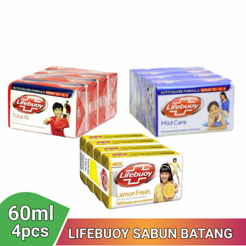Sabun Mandi Batangan lifebuoy  paket 4 pcs