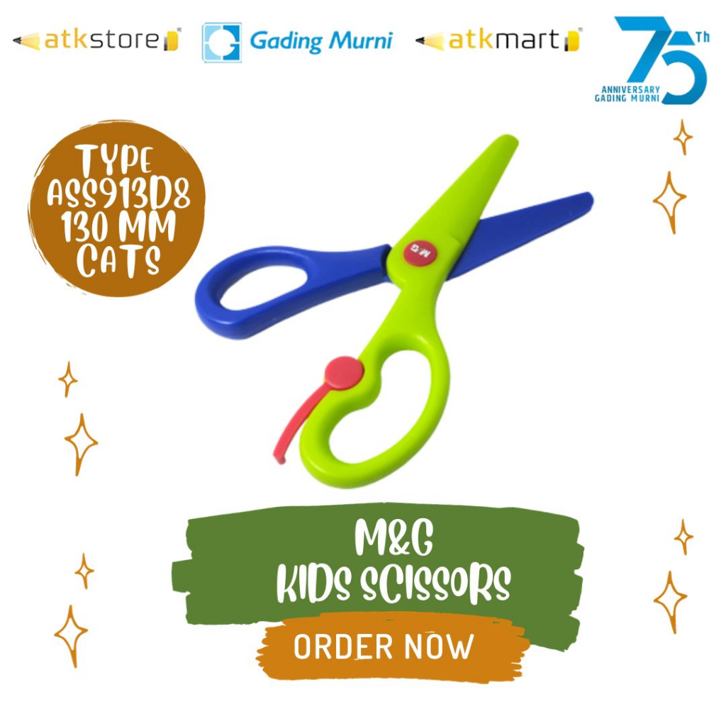 

M&G Gunting Plastik Anak tip tumpul aman untuk anak - gunting pengaman anak/gunting Kertas Mini fancy