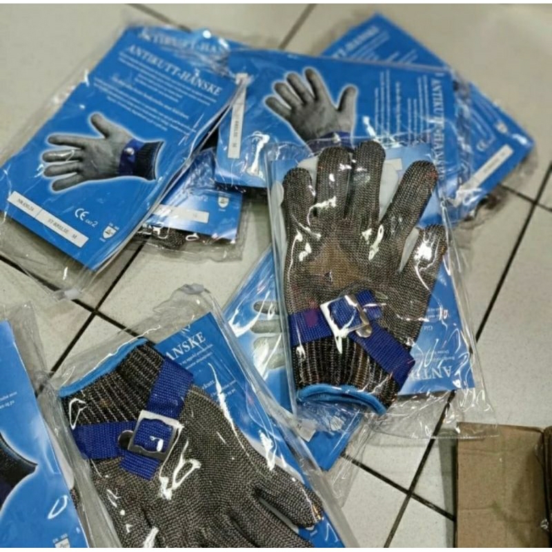 Sarung tangan besi baja /Sarung tangan anti pisau /sarung tangan anti potong original
