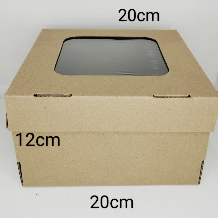 

5pcs Cake Box 20X20X12 cm KARDUS E FLUTE MIKA (Senyawa)