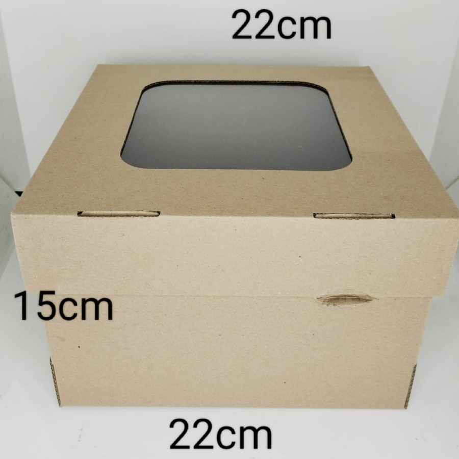 

5pcs Kotak Cake Box Mika 22x22x15 cm E FLUTE Kardus ( Senyawa )