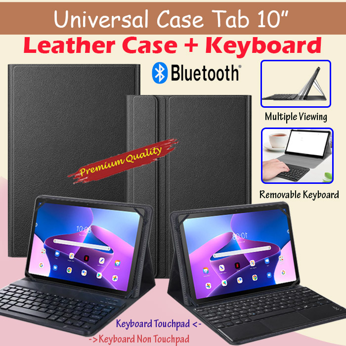Lenovo Ideapad D330 10.1 Flip Case Keyboard Bluetooth Non / Touchpad Backlight Leather Book Cover Ke
