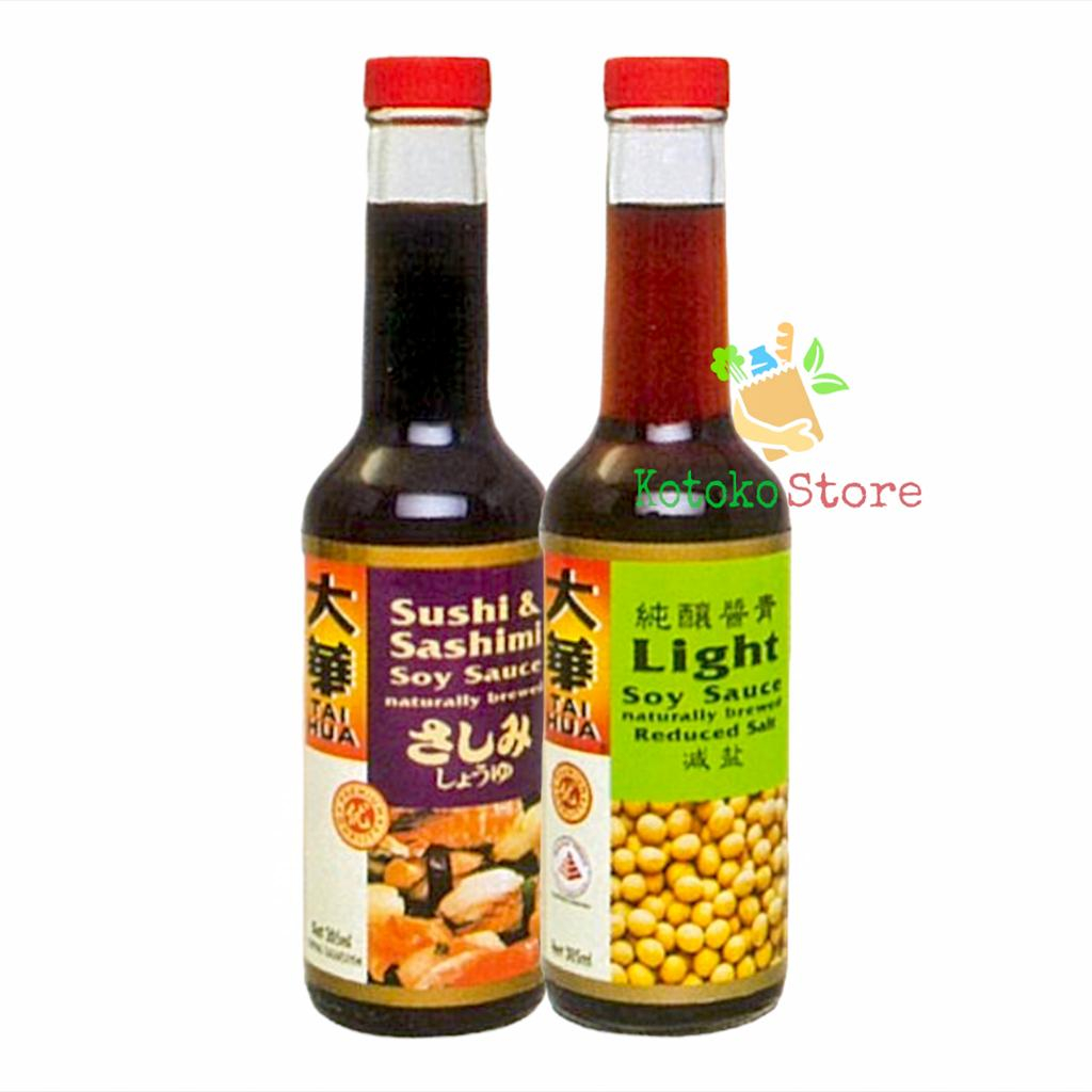 

Tai Hua Light Soy Sauce Reduced Salt / Sushi & Sashimi Soy Sauce / Kecap Asin Tai Hua Rendah Garam 305ml