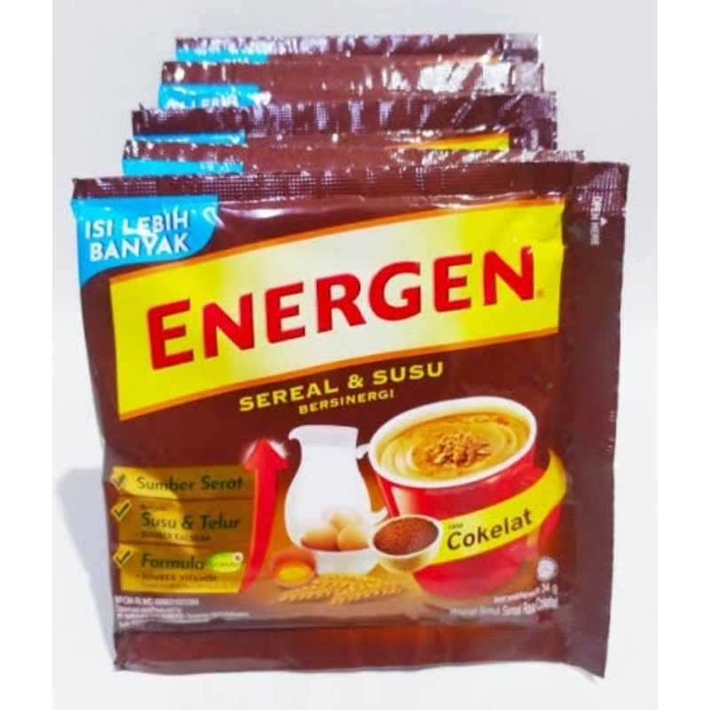 

Energen cokelat perpack isi 10 sachet