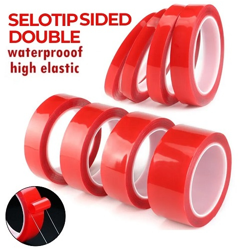 

Perekat Double Tape 3M Lakban Isolasi Acrylic Adhesive Transparan Daya Rekat Kuat Bening Merah Sticker