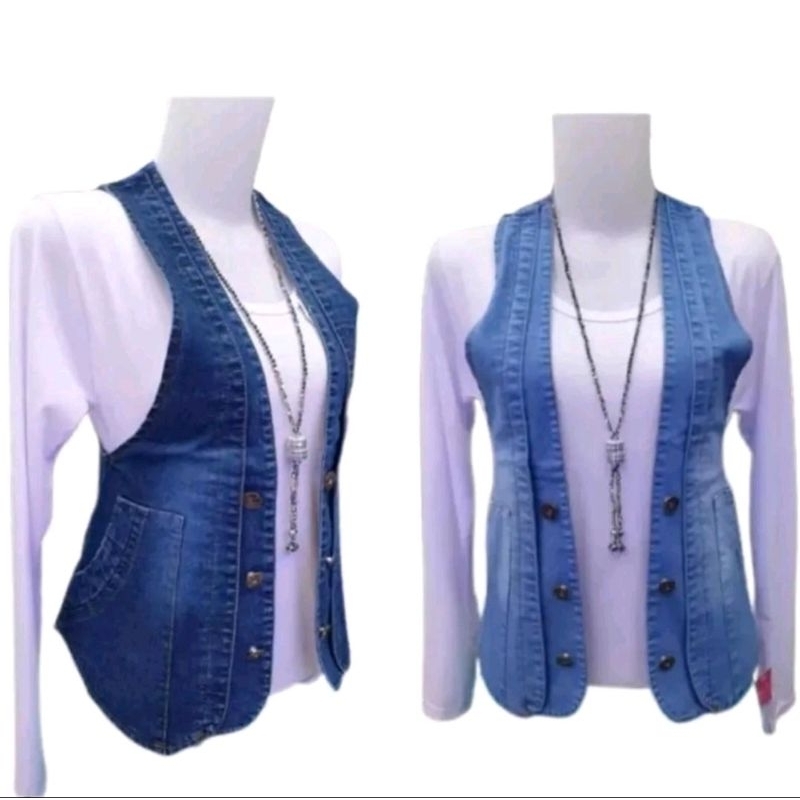 Rompi Jeans Extra Jumbo Button