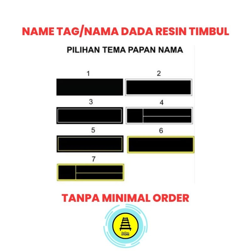 

Name Tag/Nama Dada Resin Timbul