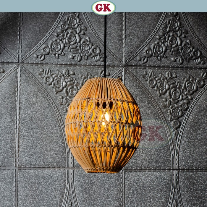 D20 Lampu vintage/ tutup lampu rotan / lampu gantung dekorasi 1020