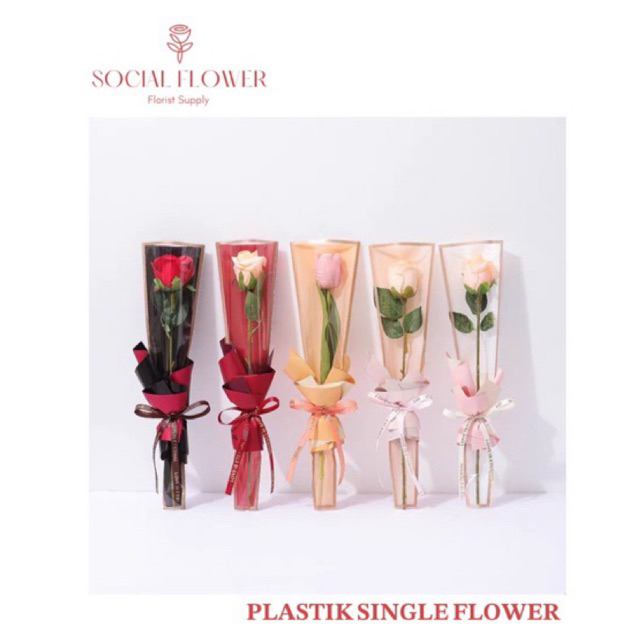 

Plastik Single Flower /Wrapping Plastik Bunga Single / Kantong Bunga