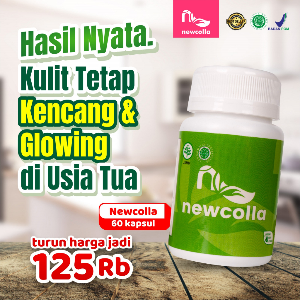 Newcolla colagen pengencang pencerah wajah glowing ampuh 100% ori bpom alami