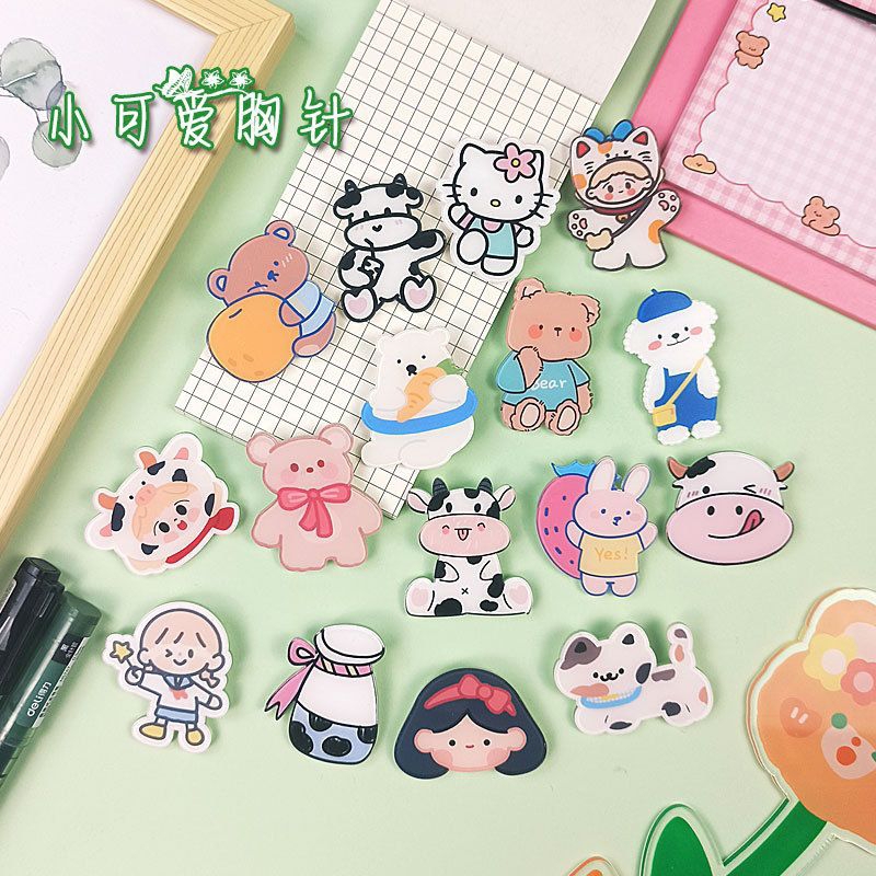 MYUME.STORE || BROS PIN AKRILIK CUTE PIN TAS PIN KARAKTER BROS LUCU ALA KOREA